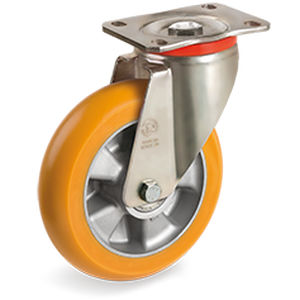 Lenkrolle - 65ER series - Tellure Rôta - mit Grundplatte / mit ergonomischem Profil / Industrie