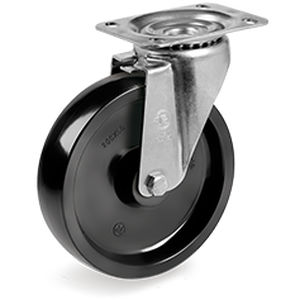 Lenkrolle - 67 series - Tellure Rôta - mit Grundplatte / für Hochtemperatur-Anwendungen / für Materialumschlag