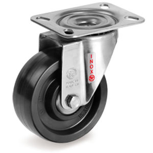 Lenkrolle - 67CC series - Tellure Rôta - mit Grundplatte / für Hochtemperatur-Anwendungen / für Materialumschlag