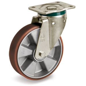 Lenkrolle - 58 AL series - Tellure Rôta - mit Grundplatte / für Wagen / für Materialumschlag
