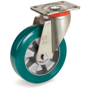 Rolle für Schwerlasten - 62 series - Tellure Rôta - drehbar / mit Grundplatte / geräuscharm