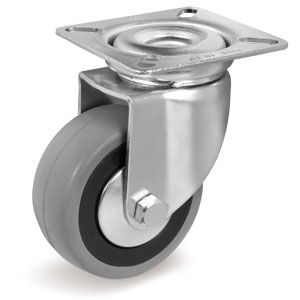 Lenkrolle - 37 series - Tellure Rôta - mit Grundplatte / mit Fadenschutz / Möbel