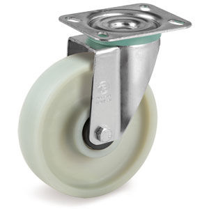 Lenkrolle - 68FV series - Tellure Rôta - mit Grundplatte / für Hochtemperatur-Anwendungen / für Materialumschlag