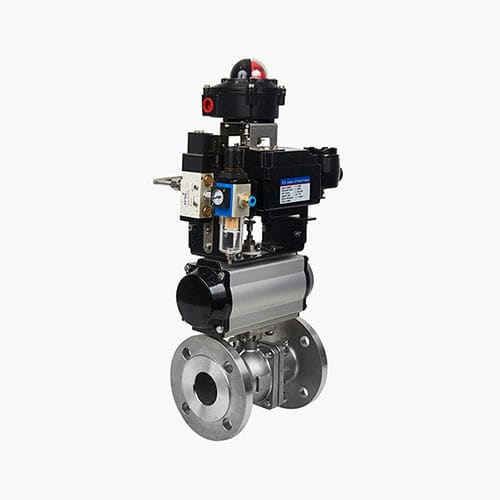 Kugelventil - Zhejiang Ouming Fluid Casting Industry Co., Ltd. - pneumatisch / Stell / Flansch