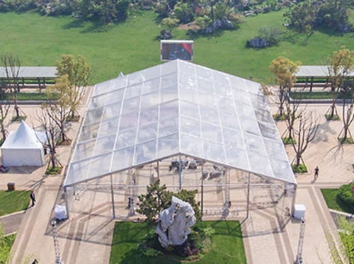 Industriezelt - A shape - Guangzhou Yijin Aluminium Co., Ltd. - für gewerbliche Nutzung / modular / Lager