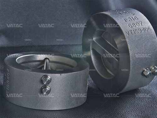 Doppelklappe-Rückschlagventil - Vatac Valves (Wenzhou) Corporation - Zwischenflansch / Edelstahl / Bronze