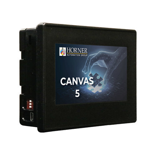 SPS mit integriertem HMI Touchscreen - Canvas 5 - Horner Automation - für Schalttafelmontage / mit integriertem E/A / Analogeingänge