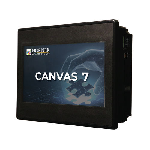 SPS mit integriertem HMI Touchscreen - Canvas 7 - Horner Automation - für Schalttafelmontage / mit integriertem E/A / Analogeingänge