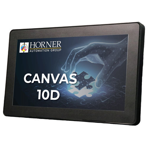 SPS mit integriertem HMI Touchscreen - Canvas 10D - Horner Automation - für Schalttafelmontage / mit integriertem E/A / Analogeingänge