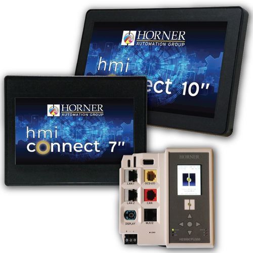 DIN-Schiene-SPS - CPU300 - Horner Automation - mit erweiterbaren E/A-Karten / auf Ethernet-Netz / CANopen