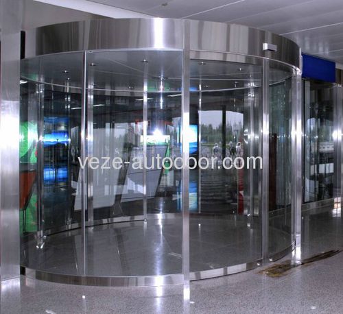 Rund-Schiebetür - Ningbo VEZE Automatic Door Co., Ltd. - Aluminium / für den Innenbereich / Sicherheit
