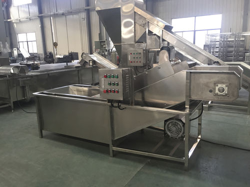 Kühler mit Bandförderer - DCJ-S - SHAOXING WALLEY FOOD MACHINERY CO., LTD. - Wasser / für Obst und Gemüse / für Meeresfrüchte