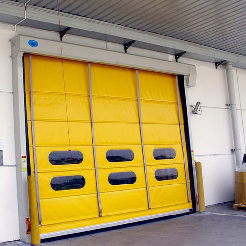 Schnelllauftor - YUOU (LUOYANG) DOORS AND WINDOWS TECHNOLOGY CO., LTD. - Falthebe / Aluminium / Stoff