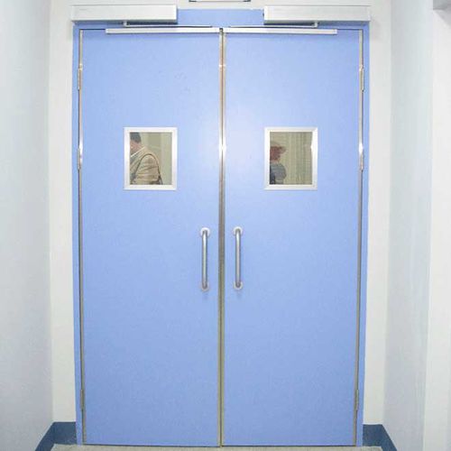 Tor für Reinraum - YUOU (LUOYANG) DOORS AND WINDOWS TECHNOLOGY CO., LTD. - einflügelig / Edelstahl / Aluminium