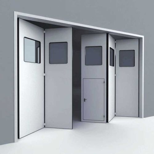 Industrietor - YUOU (LUOYANG) DOORS AND WINDOWS TECHNOLOGY CO., LTD. - faltbar / Stahl / Glas