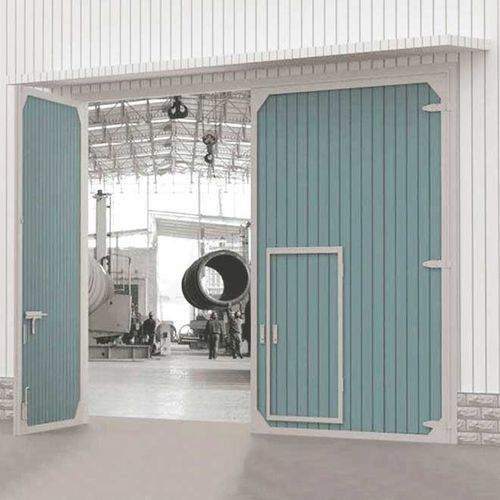 Industrietor - YUOU (LUOYANG) DOORS AND WINDOWS TECHNOLOGY CO., LTD. - einflügelig / Stahl / Glas