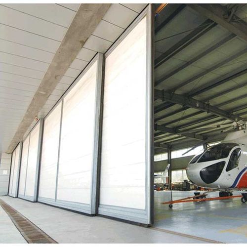 Hangartor - YUOU (LUOYANG) DOORS AND WINDOWS TECHNOLOGY CO., LTD. - Schiebe / Stahl / galvanisiertem Stahl