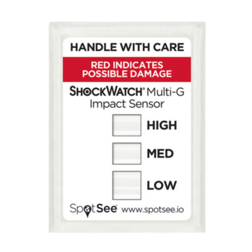 Impakt-Anzeiger - ShockWatch® Clip - SpotSee - Etiketten / einbruchsicher / für medizinische Anwendung
