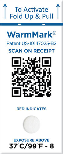 Sicherheitsetikett - WarmMark QR - SpotSee - für Versand / selbstklebend / für Chemikalien