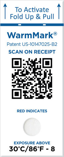 Etikett für Versand - WarmMark QR - SpotSee - selbstklebend / für Chemikalien / für Elektronikbauteile