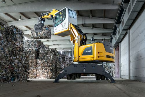 Mobiler Umschlagbagger - LH M series - Liebherr Mischtechnik - elektrisch / für Holz