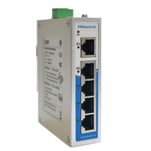 Ethernet-Switch / unmanaged - PROmesh U5 - Indu-Sol GmbH - 5 Ports / PROFINET / für DIN-Schiene