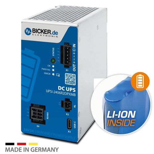 USV / 24 V - UPSI-2406R2DP1MB - Bicker Elektronik GmbH - 24 VDC / DC / Li-Ion
