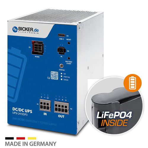 DC-USV - UPSI-2415DP3 - Bicker Elektronik GmbH - All-in-One / 24 V / LiFePO4