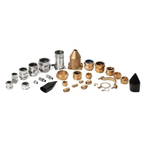 Kabelverschraubung / vernickeltes Messing - A-1 Electricals - Messing / IP68 / mit EMV-Abschirmung