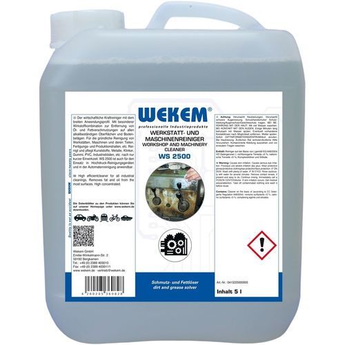 Putzmittel für Maschinen - WS 2500 - Wekem - Metall / für Kunststoff / für Gummi