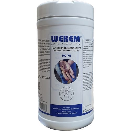 Feuchtes Reinigungstuch / zur Händereinigung - HC 75 - Wekem - für Industrieanwendungen