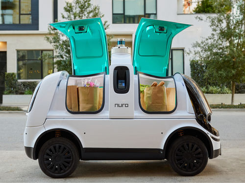 Lieferroboter für Nahrungsmittel - R2 - Nuro - für Einkaufszentrum / für Straßen / mit Rädern