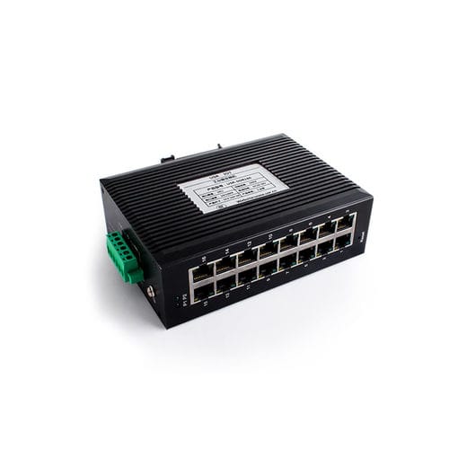 Ethernet-Switch / unmanaged - USR-SDR160 - Jinan USR IOT Technology Limited - 10/100BaseT(X) / 16 Ports / Hutschienen