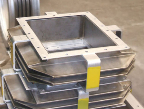 Metall-Kompensator - MR series - Macoga, S.A - quadratisch / rechteckig / Flansch