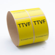 Thermotransferetikett - TTVF series - TE CONNECTIVITY - bedruckbar / selbstklebend / Vinylidenfluorid