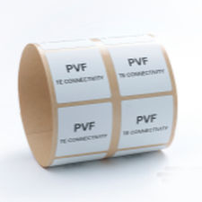 Thermotransferetikett - PVF series - TE CONNECTIVITY - bedruckbar / selbstklebend / Vinylidenfluorid