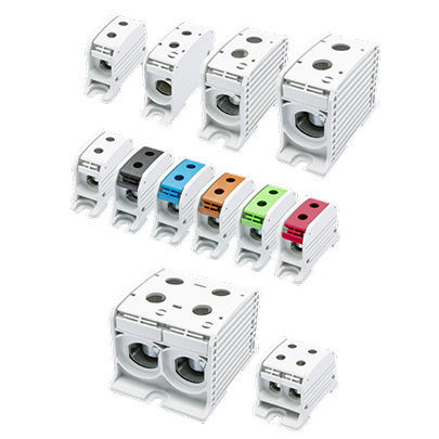 Klemmenblock auf DIN-Schiene - CBS series - TE CONNECTIVITY - Einbau / Leistung / kompakt