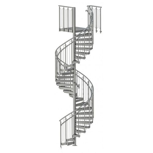 Treppe für Außenbereich - TLC - Wendel / Metall / mit rutschfesten Stufen