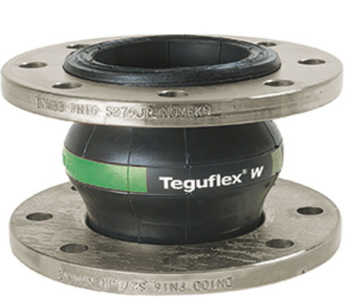 Gummi-Kompensator - TEGUFLEX® W - Trelleborg Expansion Joints - rund / Flansch / für Chemikalien