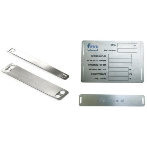 Kennzeichnungsetikett - TAG3025010902S - Manufacturer - Edelstahl / für Armaturen / für Laser