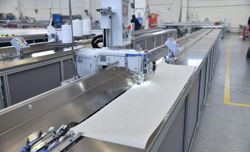 Gewebe-Nähmaschine - SM-100-CA - SolarEdge Automation Machines S.p.A. - für Polsterindustrie / für schwere Stoffe / stationär