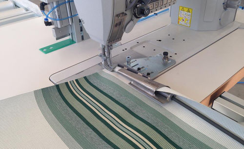 Einzelnadel-Nähmaschine - SM-120-CA - SolarEdge Automation Machines S.p.A. - Gewebe / für Polsterindustrie / stationär