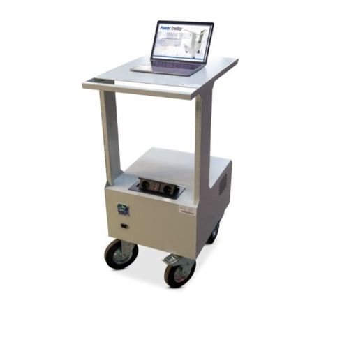 Transportwagen - PT-CUSTOMIZED - PowerTrolley.nl - Mobiele werkplek trolley - Stahl / Platten / für Batterie