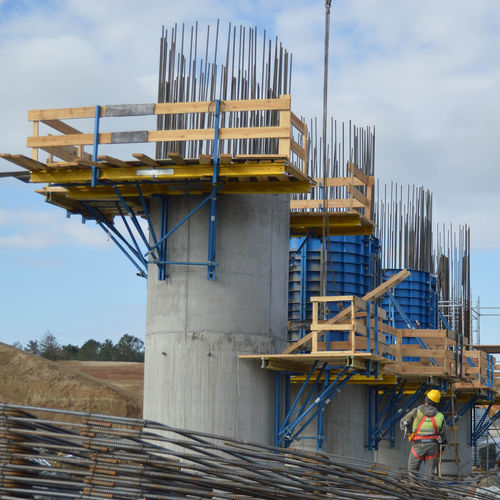 Kletterschalung - OCF - OZLER FORMWORK AND SCAFFOLDING SYSTEMS - einhäuptig / Wand / Säulen