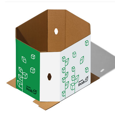 Verpackung für Sortierkästen - Cascades - für Schüttgut