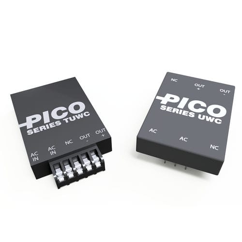 Verkapselte Stromversorgung - TUWC series - Pico Electronics - AC/DC / gesteuert / Doppelausgang