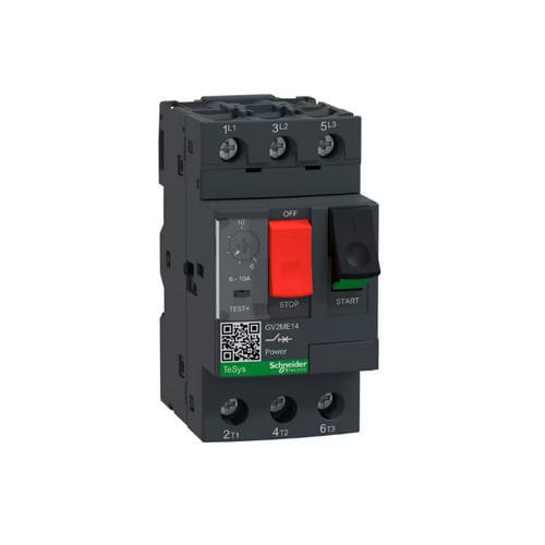 Thermisch-magnetischer Schutzschalter - TeSys GV2 - Schneider Electric - dreiphasig / Motorschutz / des Typs Drucktaster