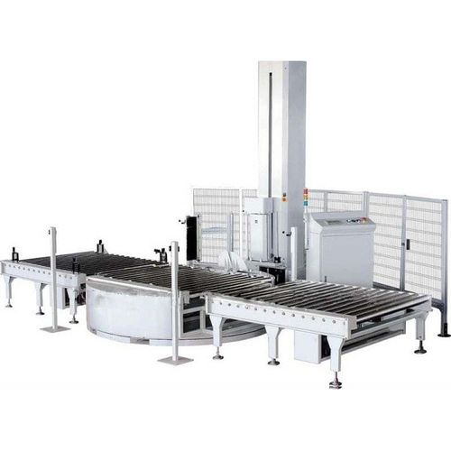Horizontaler Stretchwickler - B200 - Shanghai Fhope machinery co.,ltd - mit Drehteller / automatisch / Paletten