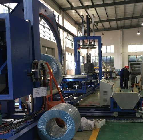 Automatische Umreifungsmaschine - Shanghai Fhope machinery co.,ltd - für Drahtrollen / vertikal / Verdichtung