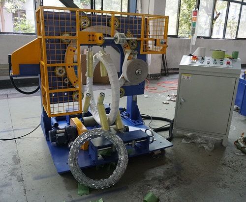 Stretchwickler mit Drehring - FPW300-W - Shanghai Fhope machinery co.,ltd - automatisch / für Drahtrollen / mit Stretchfolie